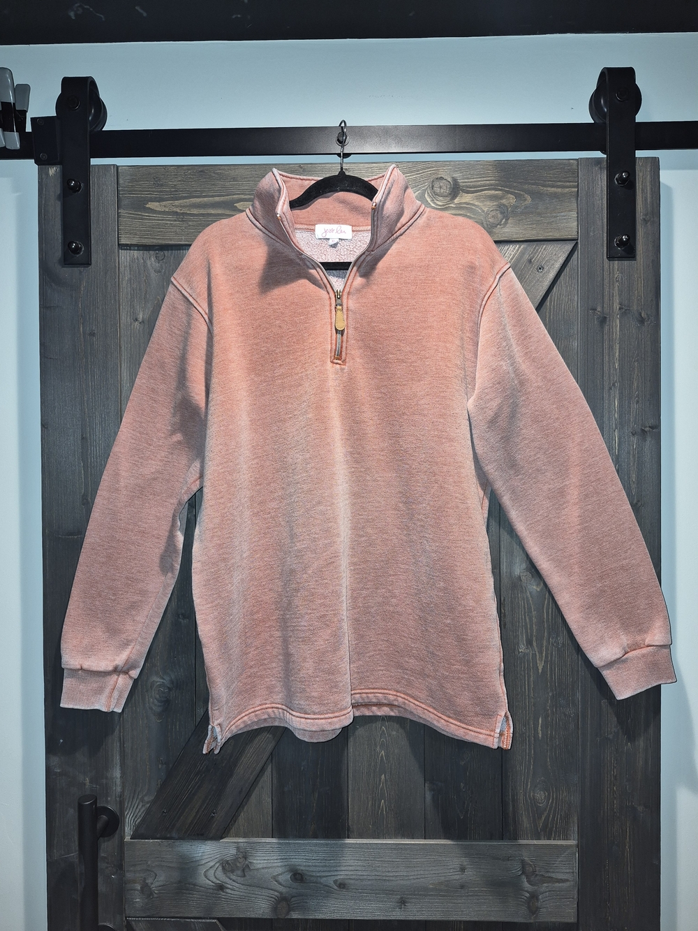 Jess Lea Quarter-Zip Fleece in Pink Size XL